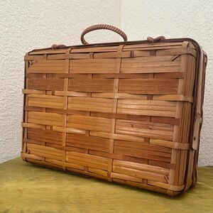 Woven Bamboo Beach or Day Basket